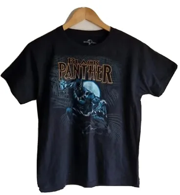 Buy Marvel Shirt Youth Medium Black Universal Studios Black Panther Logo • 1.49£