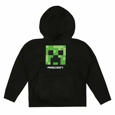 Buy Minecraft Boys Hoodie Creeper Face Pullover Jumper Sweater Kids Official • 13.99£