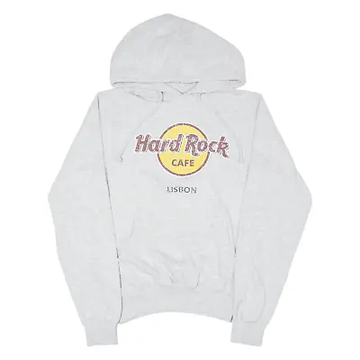 Buy HARD ROCK CAFE Lisbon Mens Grey Hoodie Pullover S • 14.99£
