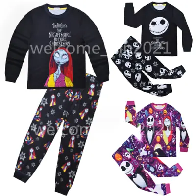 Buy Kids Girls Boys Nightmare Before Christmas Pyjamas Outfits Nightwear Loungewear • 10.44£