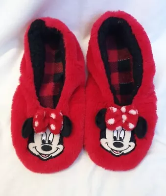 Buy Disney Ladies Minnie Mouse, Anti-Slip Fluffy Slippers UK 8 • 3.50£