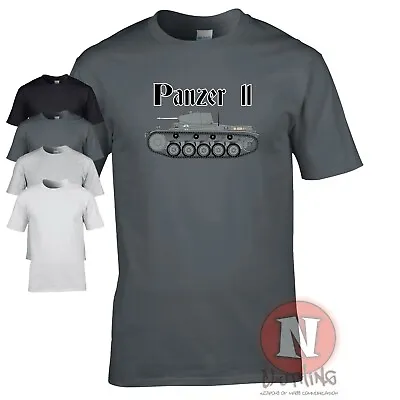 Buy Panzer 2 Tank WW2 German Military Artillery Armour T-shirt World Of War Tanks • 14.99£