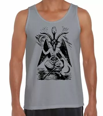 Buy Goat Of Mendes Baphomet Pagan Men's Vest Tank Top - Pagan Satanic T-Shirt • 12.95£