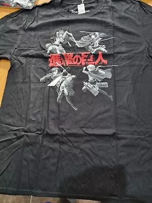 Buy  Official Attack On Titan Charachters  Black   Size Xxl T Shirt Bnwt • 6.99£