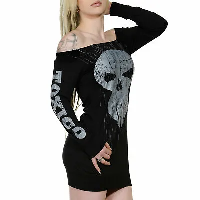 Buy Toxico Trans Skull Jumper Dress, Alternative, Gothic, Emo Clothing, Official • 15£