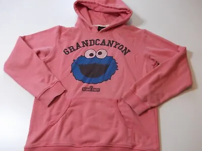 Buy Cookie Monster Hoodie Mens L PInk  Official Sesame St Grand Canyon Sweatshirt • 11.95£