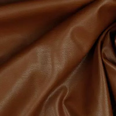 Buy Stretchy Soft Faux Leather Fabric Material - BROWN • 1.59£