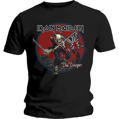 Buy Iron Maiden The Trooper Steve Harris Eddie Official Tee T-Shirt Mens Unisex • 17.13£