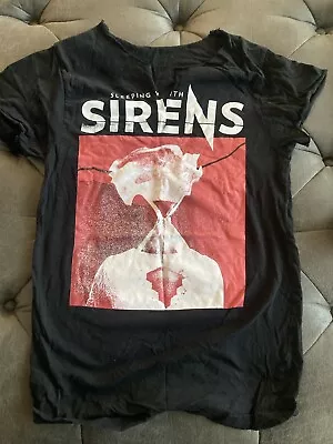Buy Sleeping With Sirens. Distressed Concert Tee Shirt T-shirt Woman's Small • 13.06£