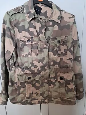 Buy Camoflage Jacket Ladies Size 16 Ex Condition Ideal For Festival Freshly Washed • 6.50£