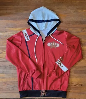 Buy Star Trek Red Jacket Hoodie Sweatshirt Track Jacket Approximately Size M / L • 17£
