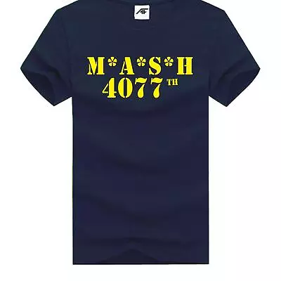 Buy Mash 4077 Printed T Shirt Mens Boys Crew Neck Army Father Day Top Tees • 8.99£