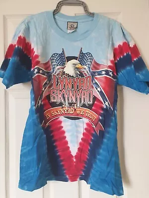 Buy Mens Rare Vintage Tie Dye Lynyrd Skynyrd T Shirt Size M • 80£