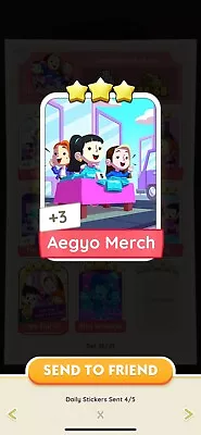 Buy Aegyo Merch Sticker - Monopoly Go - 3⭐️ K-Pop Idols - Set 16 - Sending Fast!!! • 2.26£