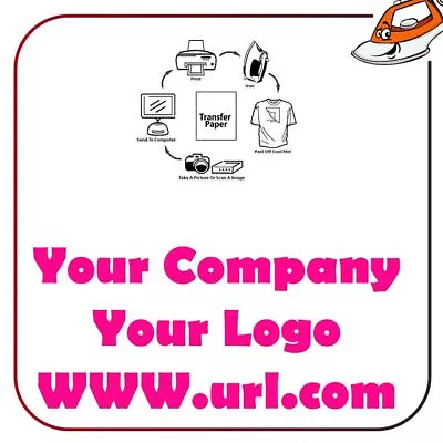 Buy Your Logo Company URL Hen Party Print Iron On Fabric Heat Transfer Top T Shirt • 2.59£