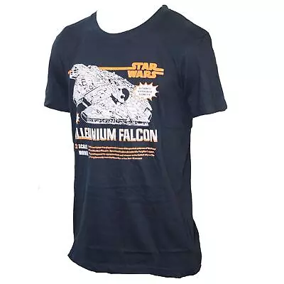Buy Collectible Star Wars Millennium Falcon Navy T-Shirt - Unisex Medium • 6.95£