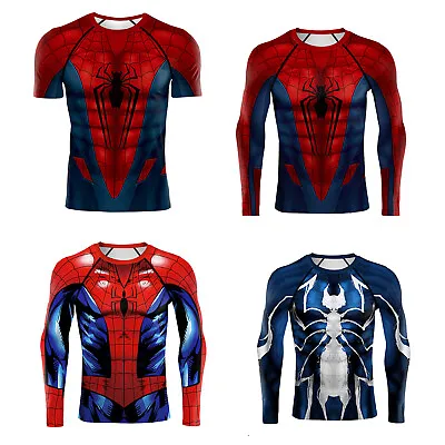 Buy Cosplay Spiderman No Way Home T-Shirt Peter Parker Superhero  Red Sports T-Shirt • 11.88£