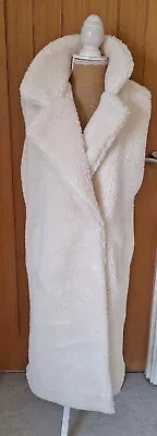 Buy Quiz Ladies Sleeveless Teddy Bear Long Jacket Gilet Size 12 M BNWT  • 32.99£