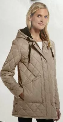 Buy Weatherproof Women's Quilted Zip-Up Jacket, Hooded, Insulated Jacket, Size S - M • 24.99£