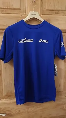 Buy Edinburgh Marathon Festival EMF 2011 T-Shirt Mens Finisher Blue M Medium Asics • 1.99£