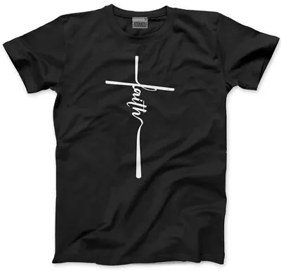 Buy Faith  Mens Unisex T-Shirt Christian Cross Jesus God Church Sunday Service Bible • 13.99£
