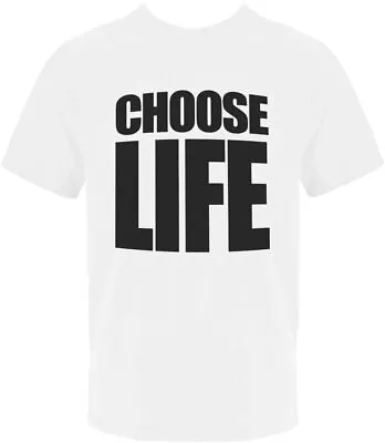 Buy Choose Life T-shirt Retro 1980s Icon Top Adults Mens Fancy Dress Costume S-3xl • 5.99£