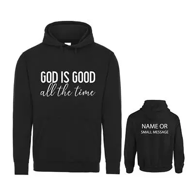 Buy God Is Good Religious Hoodie Personalised Gift Customised Name Massage • 29.95£