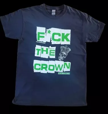 Buy F*CK THE CROWN.Anti Monarchy, Ireland, Celtic, Queen, Jubilee Rebel T-shirt S • 19.99£