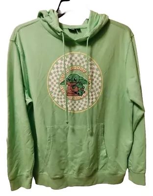Buy Star Wars Baby Yoda Grogu Green French Terry Hoodie Pullover Sweatshirt XXL NWT • 18.94£
