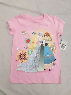 Buy Disney Store Girls T-Shirt Frozen Elsa And Anna Top Tee 4 Years Or 5-6 Years • 6.95£