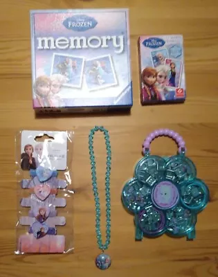 Buy Disney Frozen Bundle Elsa Anna Pairs Game Bracelet Set Necklace Hair Toggles ❄️ • 5.95£