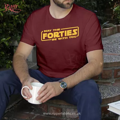 Buy TSHIRT (514) 40th Birthday May The Forties Be With You Gift For Him Men T Shirt • 9.99£