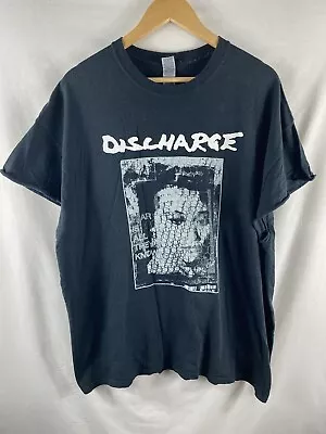 Buy Discharge T Shirt 2XL Size XXL Capped Sleeves Black Punk Hardcore Band • 14.95£