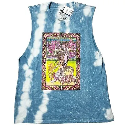 Buy NWT Janis Joplin Tie Dye Concert Graphic Sleeveless T-Shirt Unisex L • 18.90£