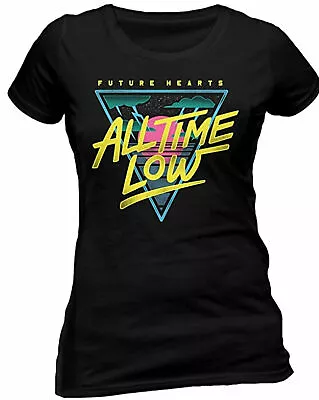 Buy All Time Low Future Hearts Official Ladies Black Fitted T-Shirt XL • 14.95£