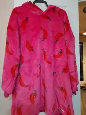 Buy SNUDDIE Hooded Primark Chilli Pepper Hot Pink Oversized Blanket Hoodie Oodie M-L • 25£