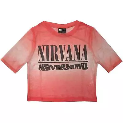 Buy Nirvana Ladies Crop Top: Nevermind Wavy Logo OFFICIAL NEW  • 19.60£