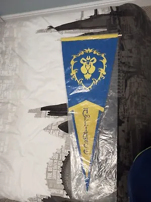 Buy World Of Warcraft Alliance Banner Flag Official Blizzard Apparel Discontinued • 50£