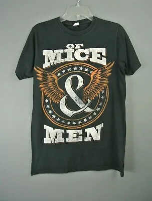 Buy Vintage Of Mice & Men Band T-Shirt M Black Graphic Concert Memorabilia #227 • 33.82£