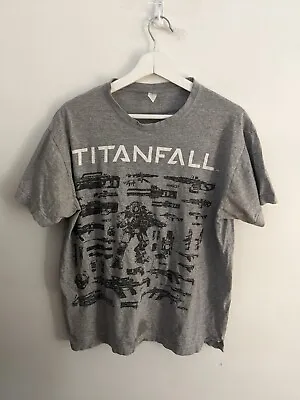 Buy Titanfall Shirt Mens Large Grey Video Game Tee Short Sleeve Cotton Graphic • 4.40£