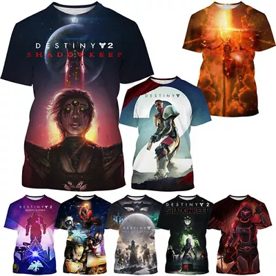 Buy 3D Womens/mens Short Sleeve T-Shirt Casual Tops Tee Game Destiny 2 Round Neck • 10.79£