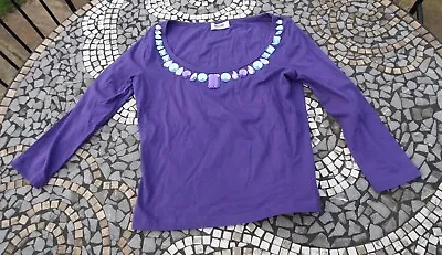 Buy Moschino Cheap And Chic Purple Top Y2K Beaded 14 Vintage • 44.99£