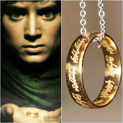 Buy Lord Of The Rings 'The One Ring' Necklace Costume Outfit Cosplay Gandalf Hobbit • 5.99£