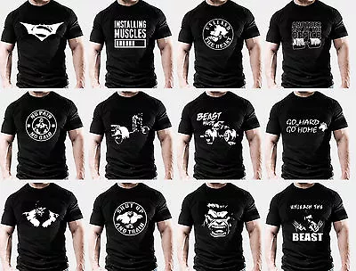 Buy Bodybuilding Gym Casual T Shirt Top Fitness MMA Workout Training Clothes Gift • 12.99£