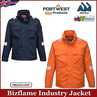 Buy Portwest Bizflame Industry Jacket Welding Flame Resistant Safety Protection UK • 76.99£