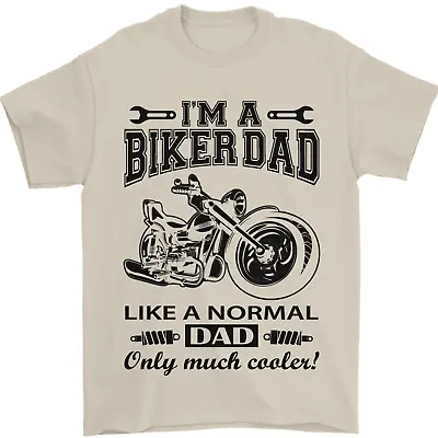 Buy Im A Biker Dad Funny Fathers Day Motorcycle Mens T-Shirt 100% Cotton • 6.99£