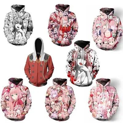 Buy Cosplay Darling In The Franxx Hoodie Sweatshirts Pullover Jacket Anime Costume • 19.08£