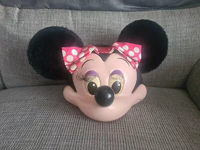 Buy RARE Vintage Minnie Mouse 90s Snapback Hat 3D Head Plush Ears-USA Made-One Size • 14.99£