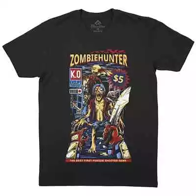 Buy Zombie Hunter Mens T-Shirt Horror Arcade Game Poster Undead Walkers P850 • 11.99£