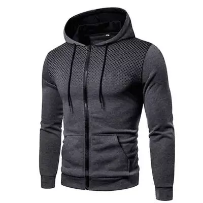 Buy Mens Long Sleeve Zip Up Hooded Hoodie Coat Sweatshirt Jacket Casual Outwear Tops • 11.99£